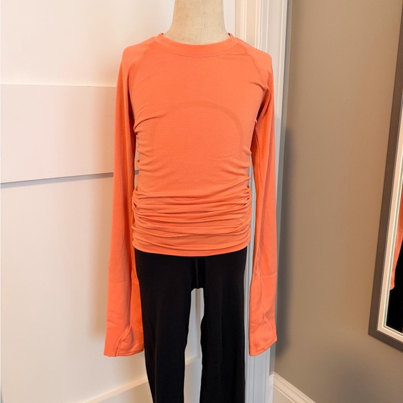 Lululemon Athletica Vibrant Orange Long Sleeve Top - Picture 1 of 10